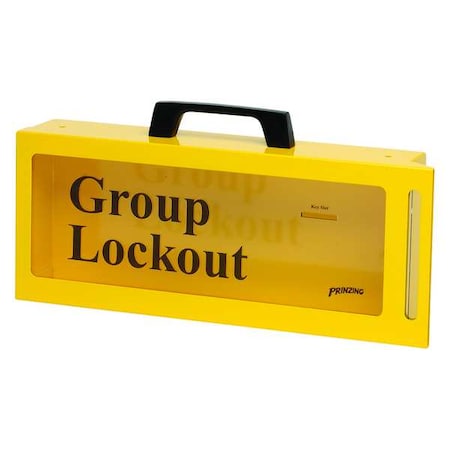 Brady LG252M - Group Lockout Box,10 Locks Max,Yellow
