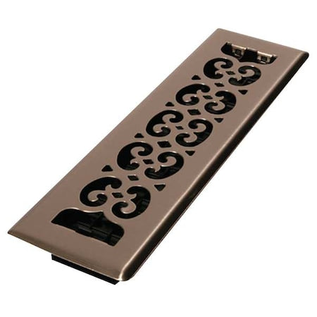 Decor Grates SPH212-NKL - Floor Register 3.75 X 13.5, Brushed Nickel, Steel