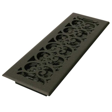 Decor Grates ST414 - Floor Register 5.5 X 15.5, Textured Black, Cast Iron