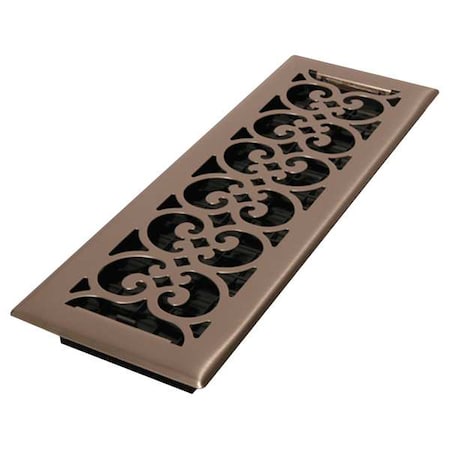 Decor Grates SPH414-NKL - Floor Register 5.5 X 15.5, Brushed Nickel, Steel