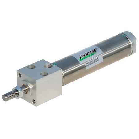 Speedaire NCDMR150-1200 - Round Body Cylinder, 1 1/2 in Bore, 12 in Stroke, Round Body Double Acting, Stainless Steel .