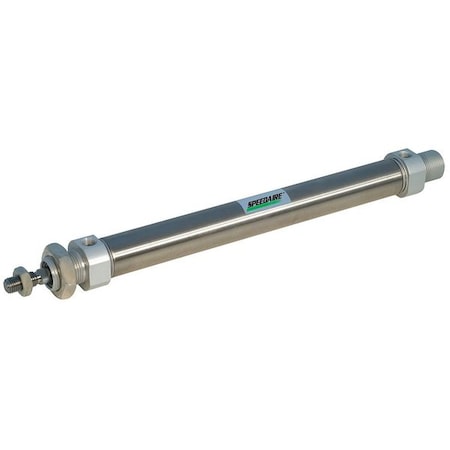 Speedaire CD85E20-50-B - Round Body Cylinder, 20 mm Bore, 50 mm Stroke, ISO Double Acting, Stainless Steel .