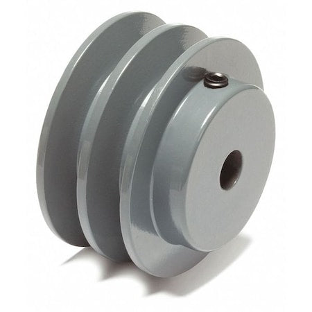 2AK25X1/2 - 1/2 in Fixed Bore 2 Groove V-Belt Pulley 2.55 in OD