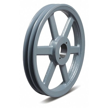 Tb Woods 2BK160 - 1/2 in to 1-1/2 in Quick Detachable Bushed Bore 2 Groove V-Belt Pulley 15.75 in OD
