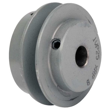 Tb Woods 1VP4012 - Variable Pitch V-Belt Pulley, 1 Groove, 3.75 in Outside Dia, 1/2 in Bore Dia, Cast Iron