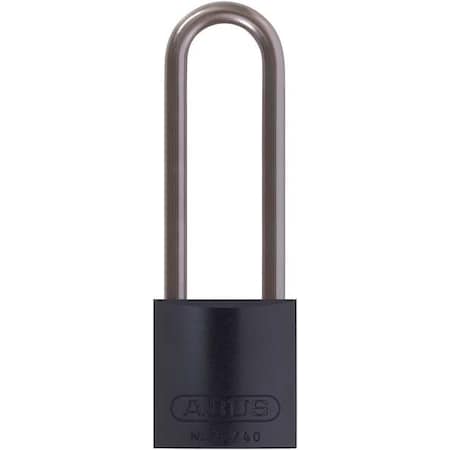 Abus 72 HB/40-75 KD Black - Lockout Padlock, Keyed Different, Aluminum, Black, 3 in Shackle Height, 1 9/16 in Body Width