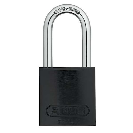 Abus 72 HB/40-40 KAx6 Black - Lockout Padlock, Keyed Alike, Aluminum, Black, 1 1/2 in Shackle Height, 1 1/2 in Body Width, 6 PK