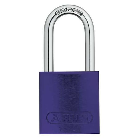 Abus 72 HB/40-40 KAx3 Purple - Lockout Padlock, Keyed Alike, Aluminum, Purple, 1 1/2 in Shackle Height, 1 1/2 in Body Width, 3 PK