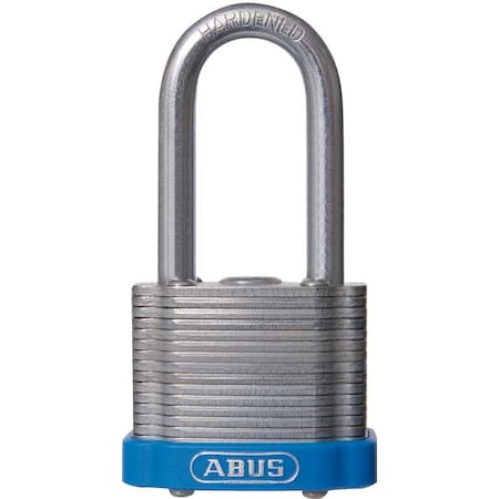 Abus 41HB/40 KA Blue - Lockout Padlock, Keyed Alike, Steel, Blue, 2 in Shackle Height, 1 1/2 in Body Width