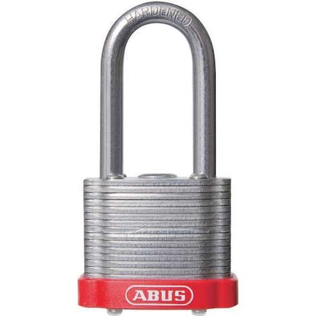 Abus 41HB/40 KD Red - Lockout Padlock, Keyed Different, Steel, Red, 2 in Shackle Height, 1 1/2 in Body Width