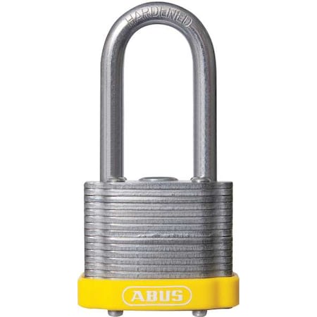 Abus 41HB/40 KD Yellow - Lockout Padlock, Keyed Different, Steel, Yellow, 2 in Shackle Height, 1 1/2 in Body Width