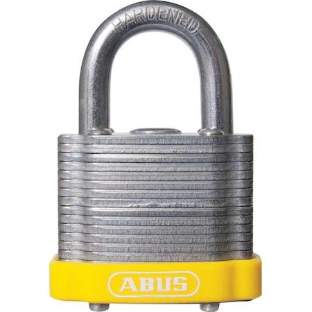 Abus 41/40 KA Yellow - Lockout Padlock, Keyed Alike, Steel, Yellow, 3/4 in Shackle Height, 1 1/2 in Body Width