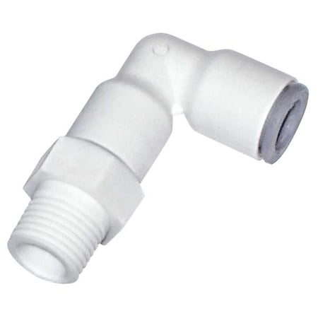 Parker 6509 60 18WP2 - Push-Fit Elbow Fitting, 3/8 in Tube Size, Bio-Based Nylon, White, 10 PK