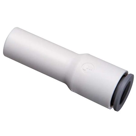 Parker 6366 60 62WP2 - Push-Fit Adapter Fitting, 3/8 in x 1/2 in Tube Size, Bio-Based Nylon, White, 5 PK