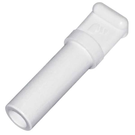 Parker 6326 56 00WP2 - Push-Fit Fitting Plug, 1/4 in Tube Size, Polymer, White, 10 PK