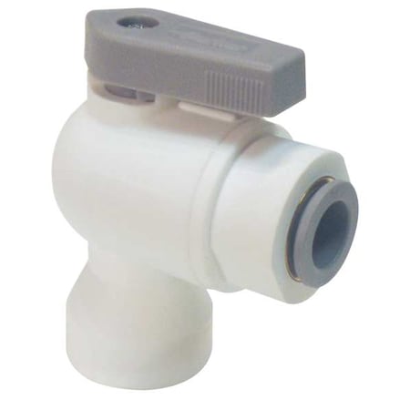 Parker LFPP6VFE4 - 1/4" FNPT x Push Polypropylene Ball Valve Angle