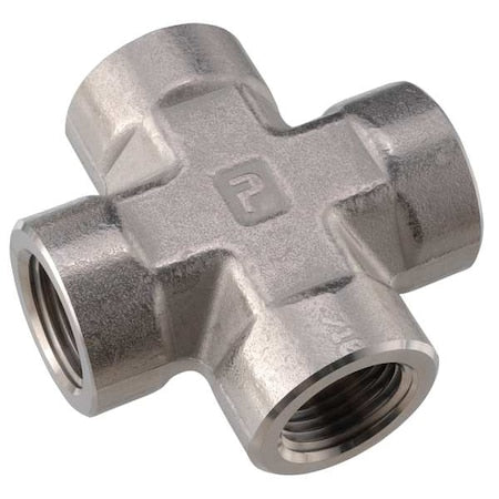 Parker 6 FX-SS - Cross, SS, Thrd 3/8", 3/8", 3/8", 3/8"