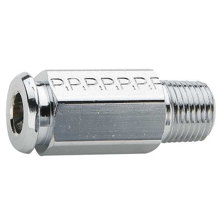 Parker 391P-4-4 - 1/4" Compression Chrome Plated Brass Pipe Coupler 5 PK