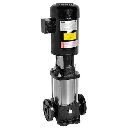 Dayton 5UWJ9 - Booster Pump, 2 hp, 208 to 240/480 V AC, 3 Phase, 1-1/4 in Flanged Inlet Size, 11 Stage