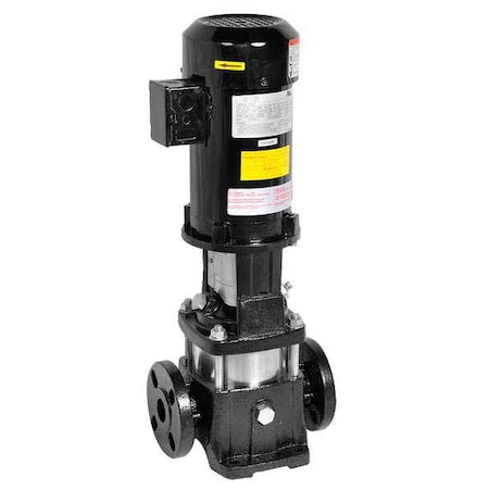 Dayton 5UWJ7 - Booster Pump, 1 hp, 208 to 240/480 V AC, 3 Phase, 1-1/4 in Flanged Inlet Size, 5 Stage