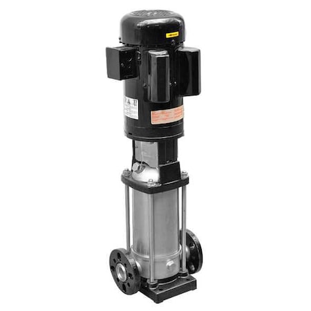 Dayton 5UWL2 - Booster Pump, 3 hp, 240 V AC, 1 Phase, 1-1/4 in Flanged Inlet Size, 9 Stage, 127 psi Max Pressure