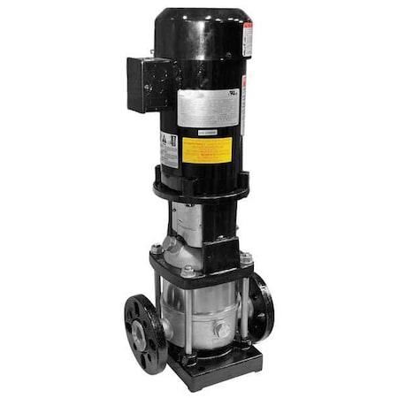 Dayton 5UWL3 - Booster Pump, 1 hp, 208 to 240/480 V AC, 3 Phase, 1-1/4 in Flanged Inlet Size, 5 Stage