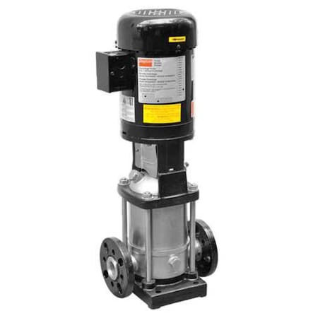 Dayton 5UWL4 - Booster Pump, 1 1/2 hp, 208 to 240/480 V AC, 3 Phase, 1-1/4 in Flanged Inlet Size, 8 Stage