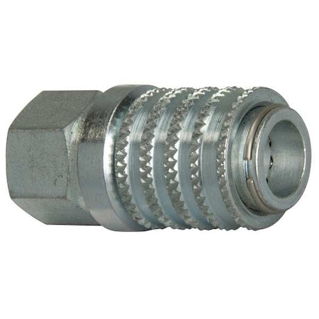 Enerpac AR650 - Hydraulic Quick Connect Hose Coupling, Steel Body, Push-to-Connect Lock, 1/4"-18 Thread Size