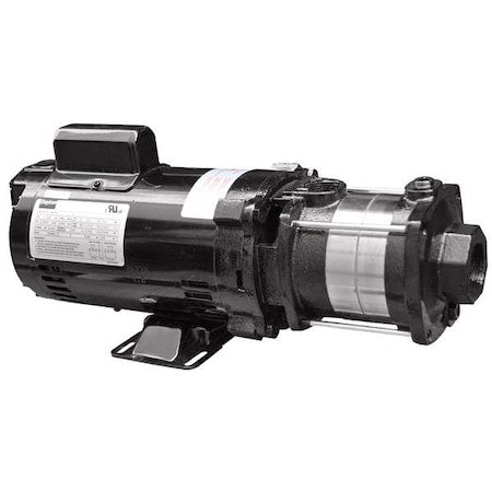 Dayton 5UXF6 - Booster Pump, 1 hp, 120/240 V AC, 1 Phase, 1-1/4 in NPT Inlet Size, 3 Stage, 59 psi Max Pressure