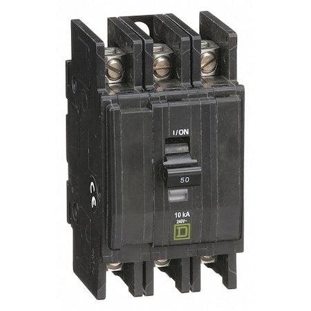 Square D QOU350 - Miniature Circuit Breaker, QO Series, 50 A, 3 Pole, 120/240 V AC, 10k A at 120/240 V AC
