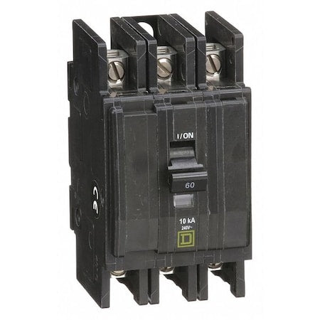 Square D QOU360 - Miniature Circuit Breaker, QO Series, 60 A, 3 Pole, 120/240 V AC, 10k A at 120/240 V AC
