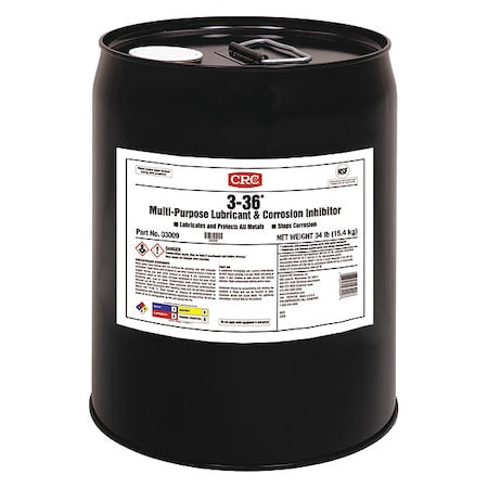 Crc 03009 - Corrosion Inhibitor, Wet Lubricant Film, 5 gal, Pail, 250 Degrees F Max Op Temp