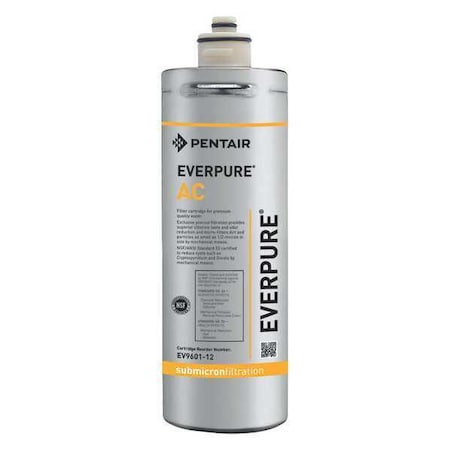 Pentair Everpure EV960112-75 - Quick Connect Filter, 0.5 gpm, 0.5 Micron, 3" O.D., 10 1/2 in H