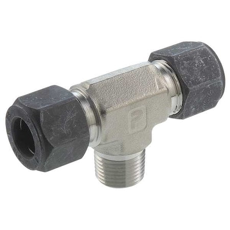 Parker 6-6-4 SBZ-SS - 1/4" x 3/8" CPI x MNPT SS Male Branch Tee