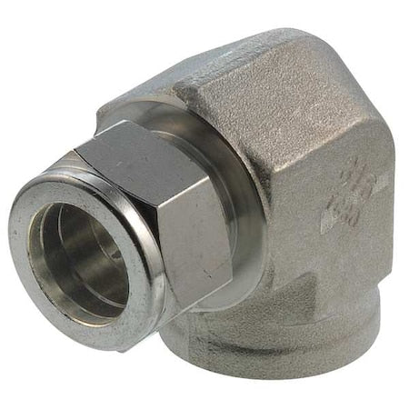 Parker 10FEL8N-316 - 1/2" x 5/8" A-LOK x FNPT SS Female 90 Degree Elbow