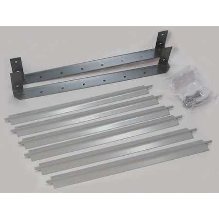 Dayton 5ZKE1 - Vertical Louver Kits,Gray,13-1/8"H,Steel