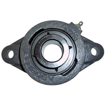 Ntn ARFLU-1 - 2 Holes, Rhombus Housing, Flange Mount Bearing, Radial Ball, 1 in Dia, Cast Iron, Set Screw