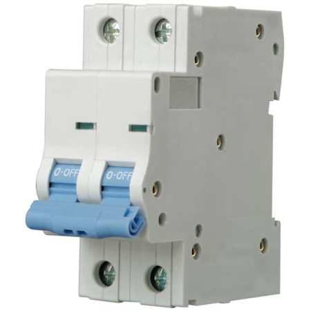 Dayton 5ZUX4 - Circuit Breaker, NDB2-63 B10/2 Series, 10 A, 2 Pole, 480 V AC, 7.5k A at 480 V AC, B Curve