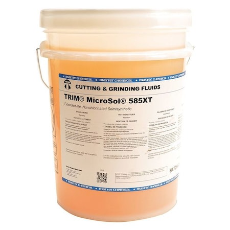 Trim MS585XT-5G - Coolant, Micro Sol 585 XT, Semisynthetic, 5 gal, Pail, Amber