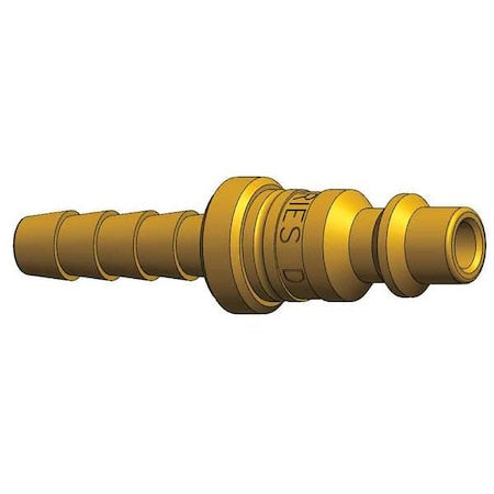 Dixon D4S4 - Barb to Industrial Plug, Barb, 1/2, Steel, Color: Silver