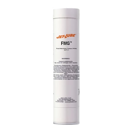 Jet-Lube 30150 - FMG Machinery Grease, H1 Food Grade, 14 oz cartridge, White