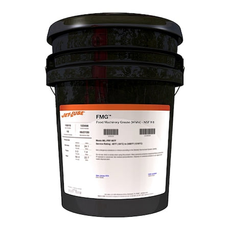 Jet-Lube 30116 - 5 gal. White Food Machine Grease Pail
