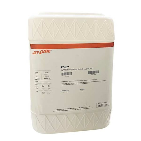 Jet-Lube 52533 - General Purpose Lubricant, 1 gal, Pail, Silicone Base, 500 Degrees F Max Op Temp, White, EMS Series