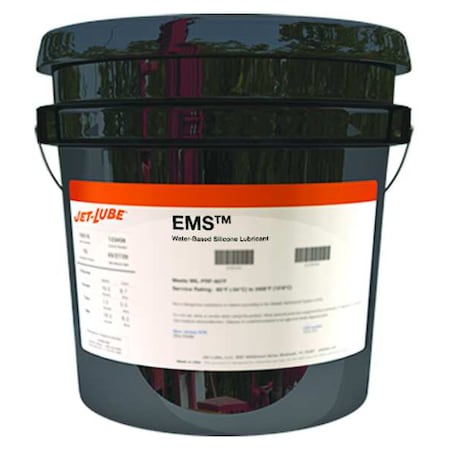 Jet-Lube 52535 - General Purpose Lubricant, 5 gal, Jug, Silicone Base, 500 Degrees F Max Op Temp, White, EMS Series