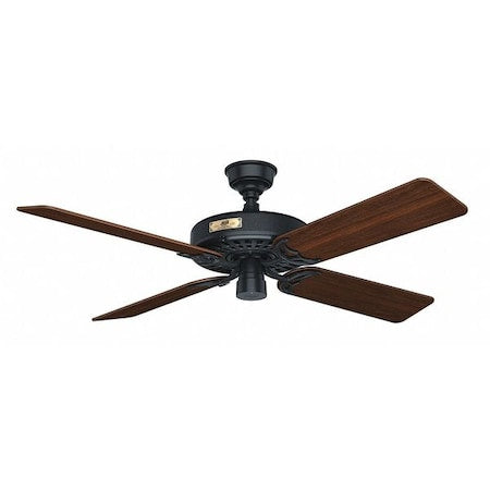 Hunter 23838 - Indoor/Outdoor Ceiling Fan, 52 In Blade Dia, 5 Blades, 3 Speeds, 120, Black