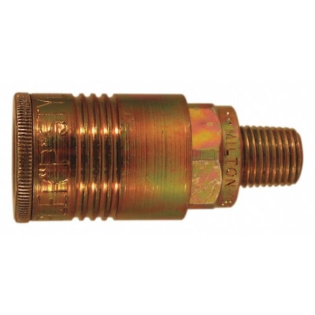 Milton S-1804 - P Style Coupler, 1/4 in MNPT, Steel