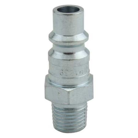 Milton 1839 - H-Style Quick Connect Plug, 1/4 in MNPT, Steel, Pack of 10