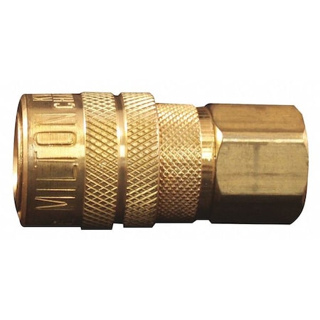 Milton 715 - M Style Coupler, 1/4 in FNPT, Brass, PK10
