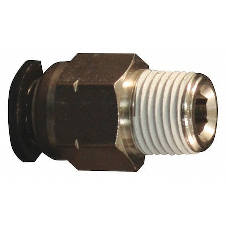 Milton 2200-2 - PTC Tube Fitting,1/8" MNPT,1/4" OD,PK10, Nylon, 10 PK