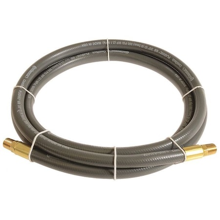 Continental PLG05030-05-11 - 1/2" x 5 ft PVC Coupled Multipurpose Air Hose 300 psi GY